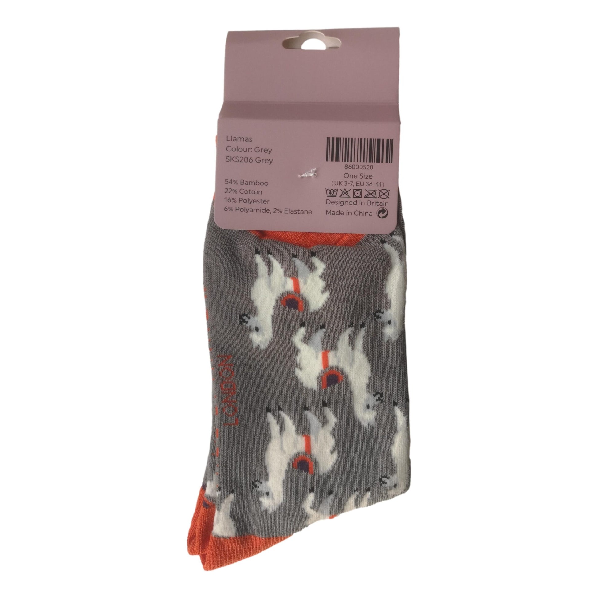 Llamas on Grey Womens Novelty Ankle Socks Adult One Size image 2