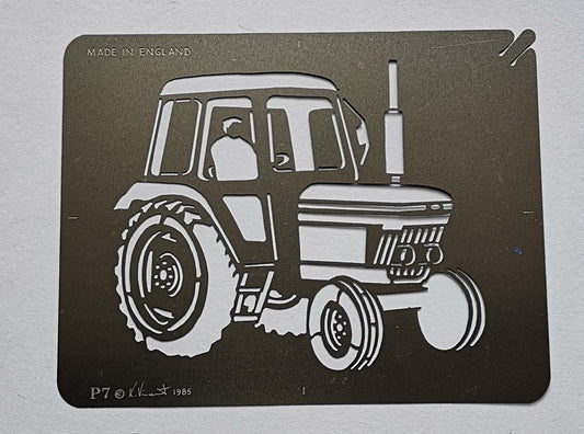 Stainless steel P7 Tractor with Cab cake decorating / card making stencil image 0