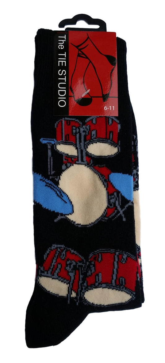 Drum Kits Music Unisex Novelty Ankle Socks Adult Size 6-11 image 0