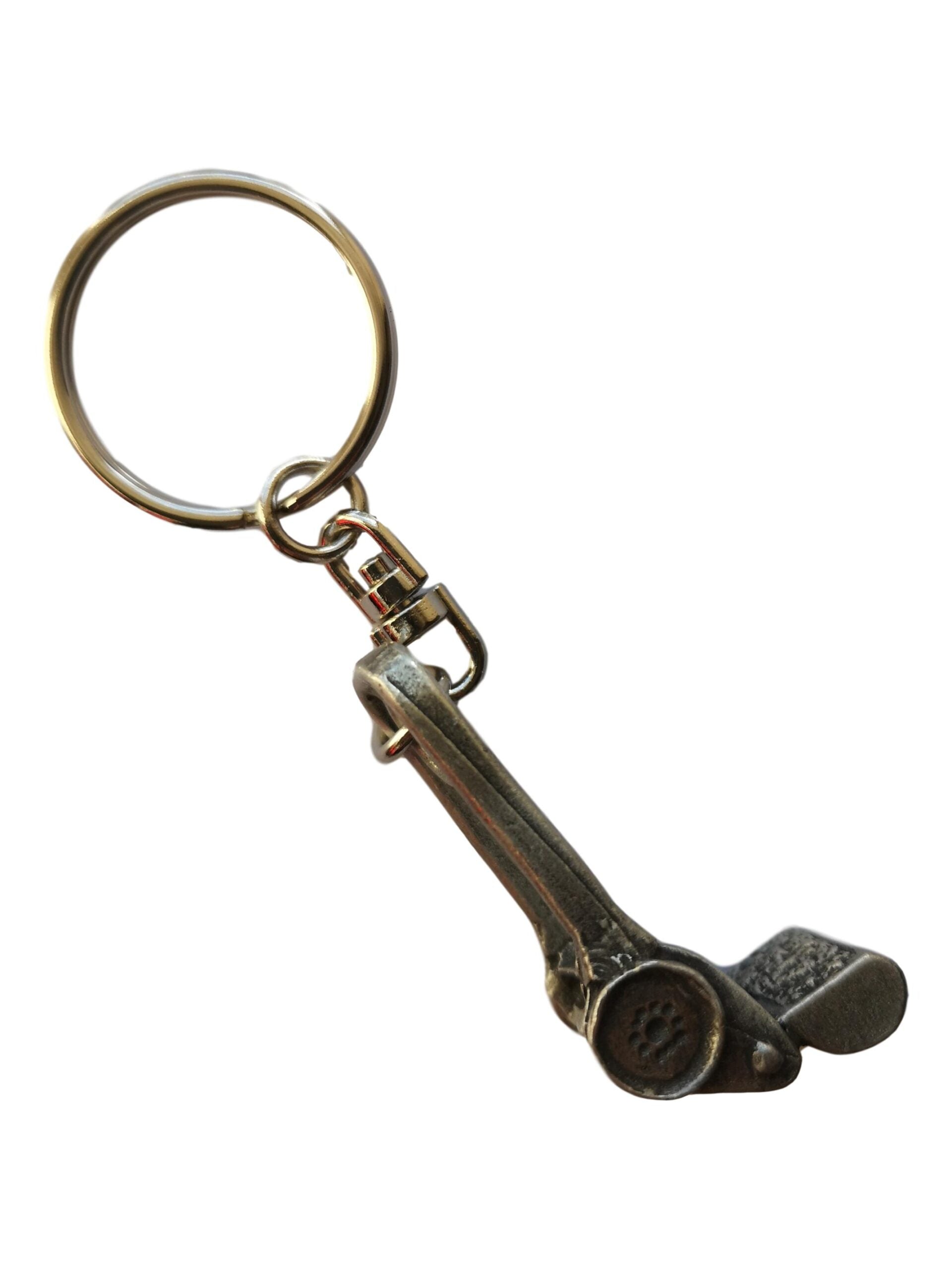Lawnmower pewter metal keyring image 0