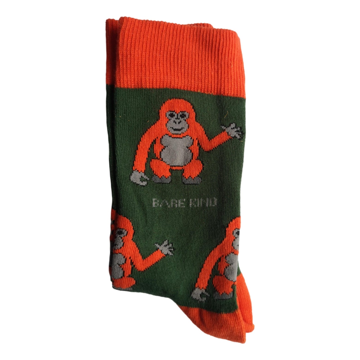 Save The Orangutans Green Unisex Novelty Ankle Socks Adult Size 7-11 image 1