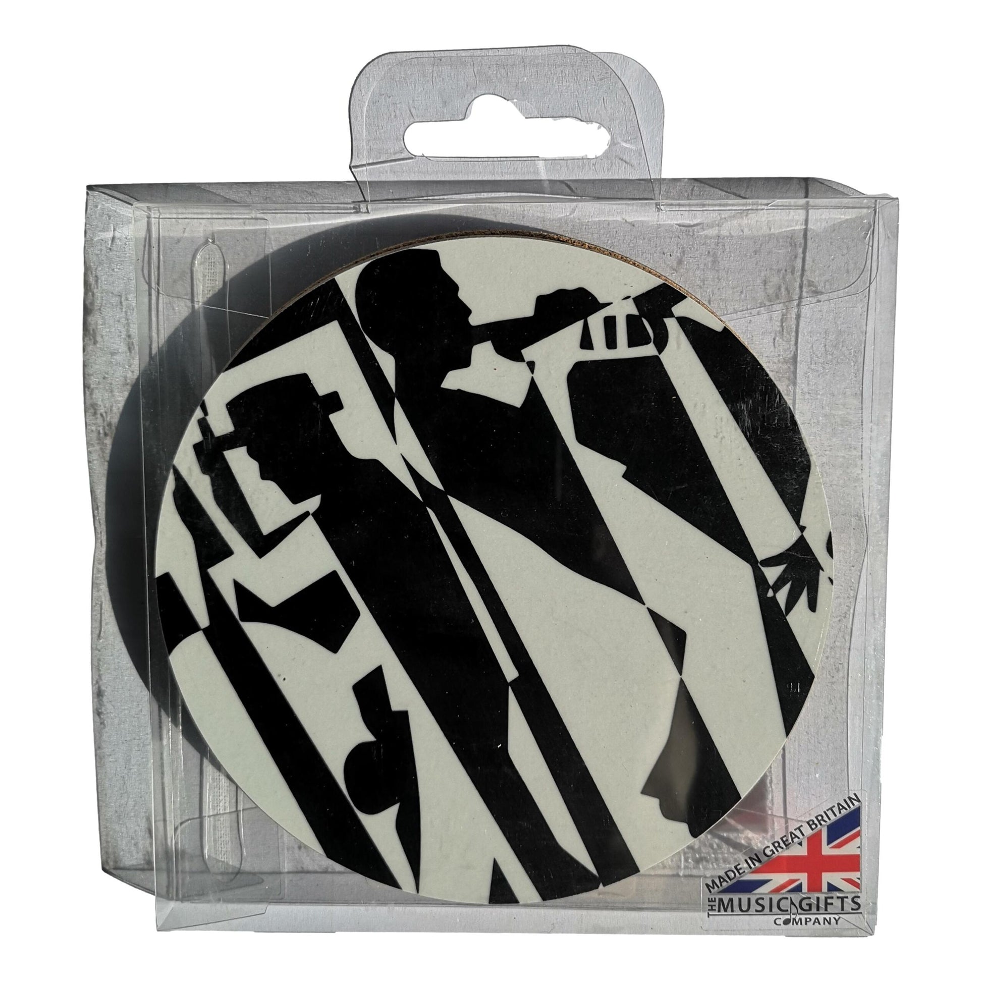 A pair of black and white Jazz Mug Mats image 1