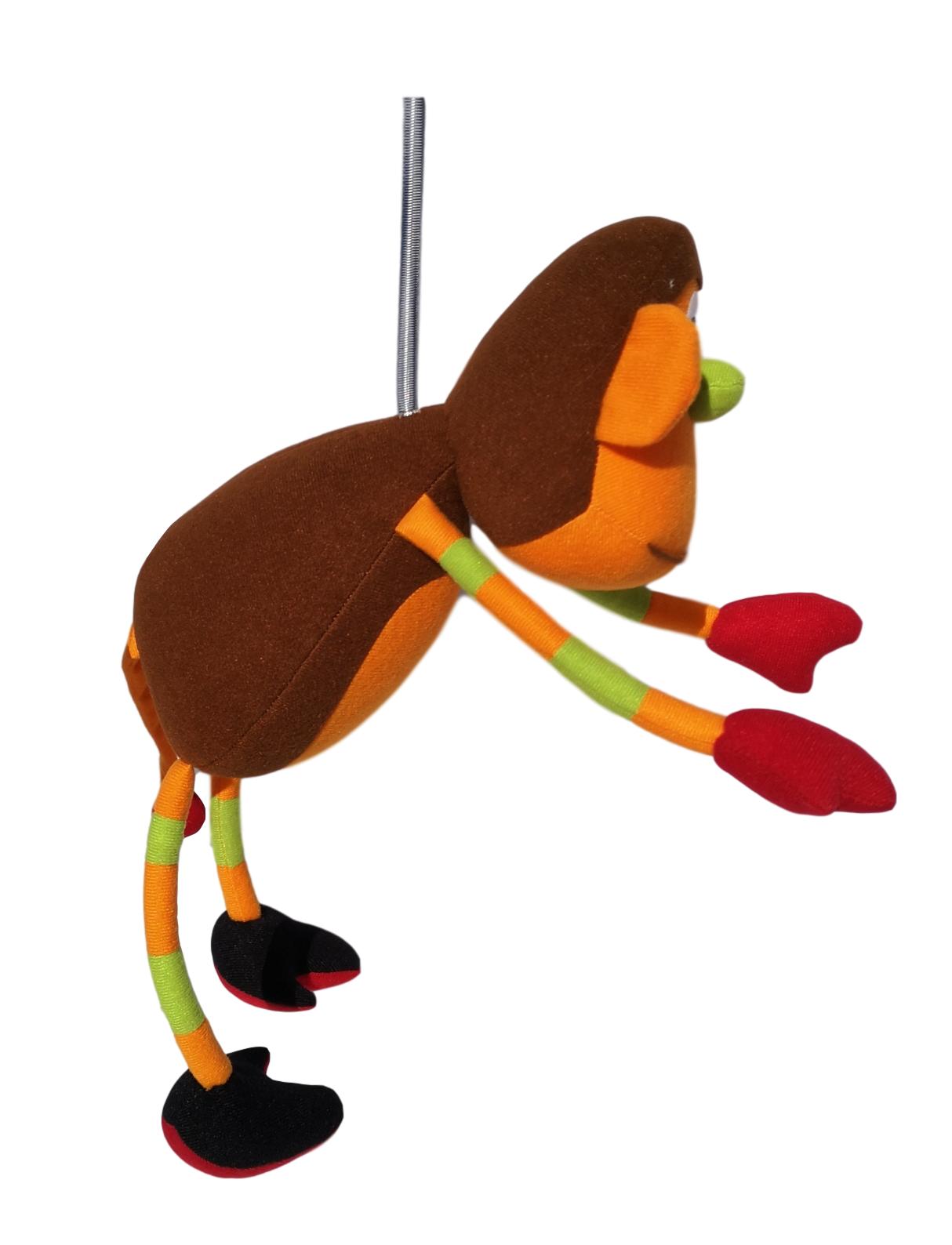 Springy Monkey Panopoly Animal Mobile distraction for babies & young children image 1