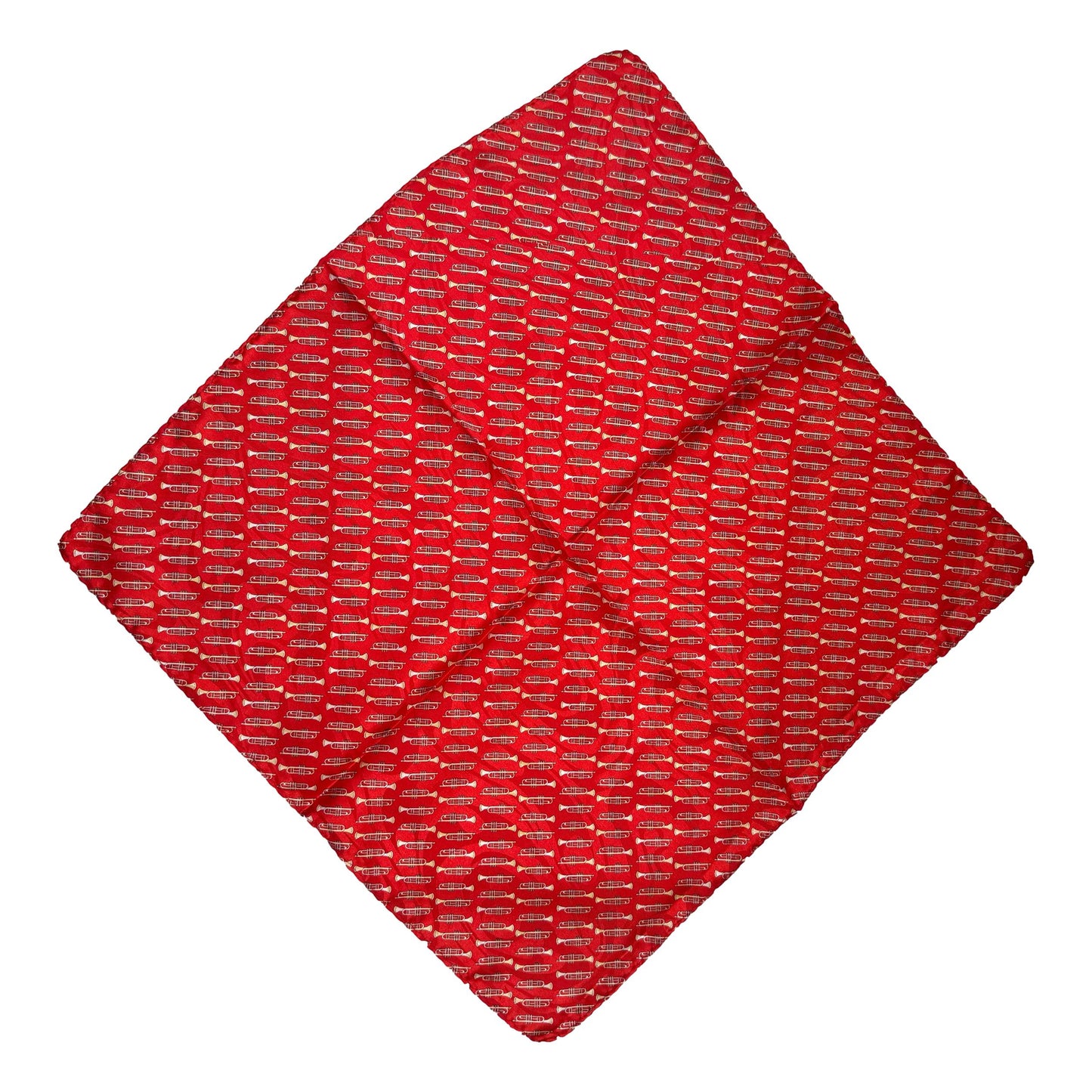 Small Trumpets 100% Polyester Red Pocket Handkerchief image 0