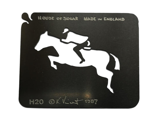 Stainless steel H20 Horse Jumper cake decorating / card making stencil image 0