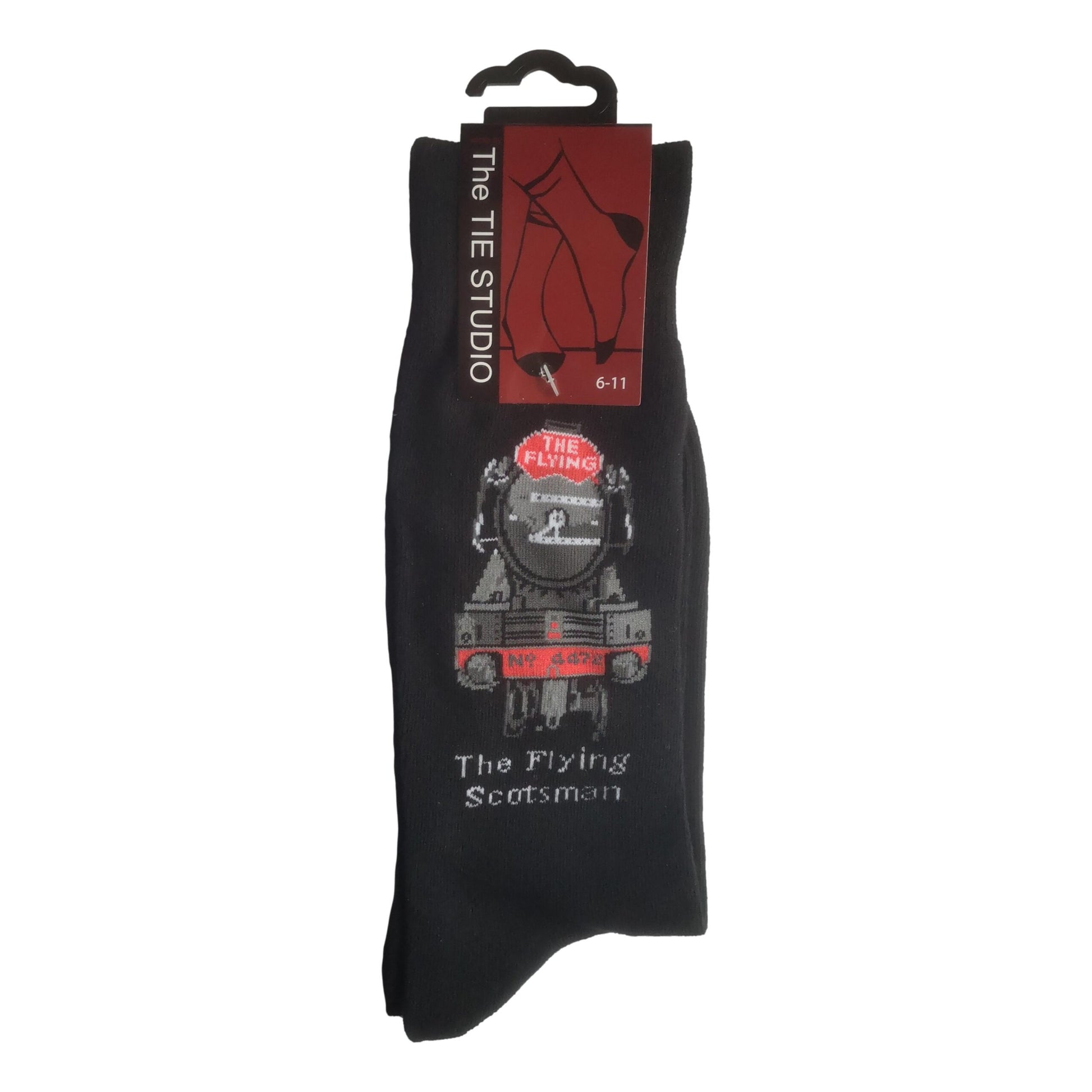 The Flying Scotsman 4472 Steam Locomotive Black Unisex Novelty Ankle Socks Adult Size 6-11 image 0