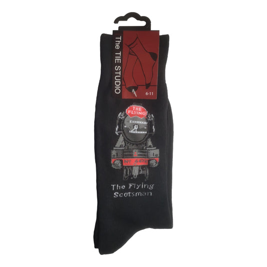 The Flying Scotsman 4472 Steam Locomotive Black Unisex Novelty Ankle Socks Adult Size 6-11 image 0