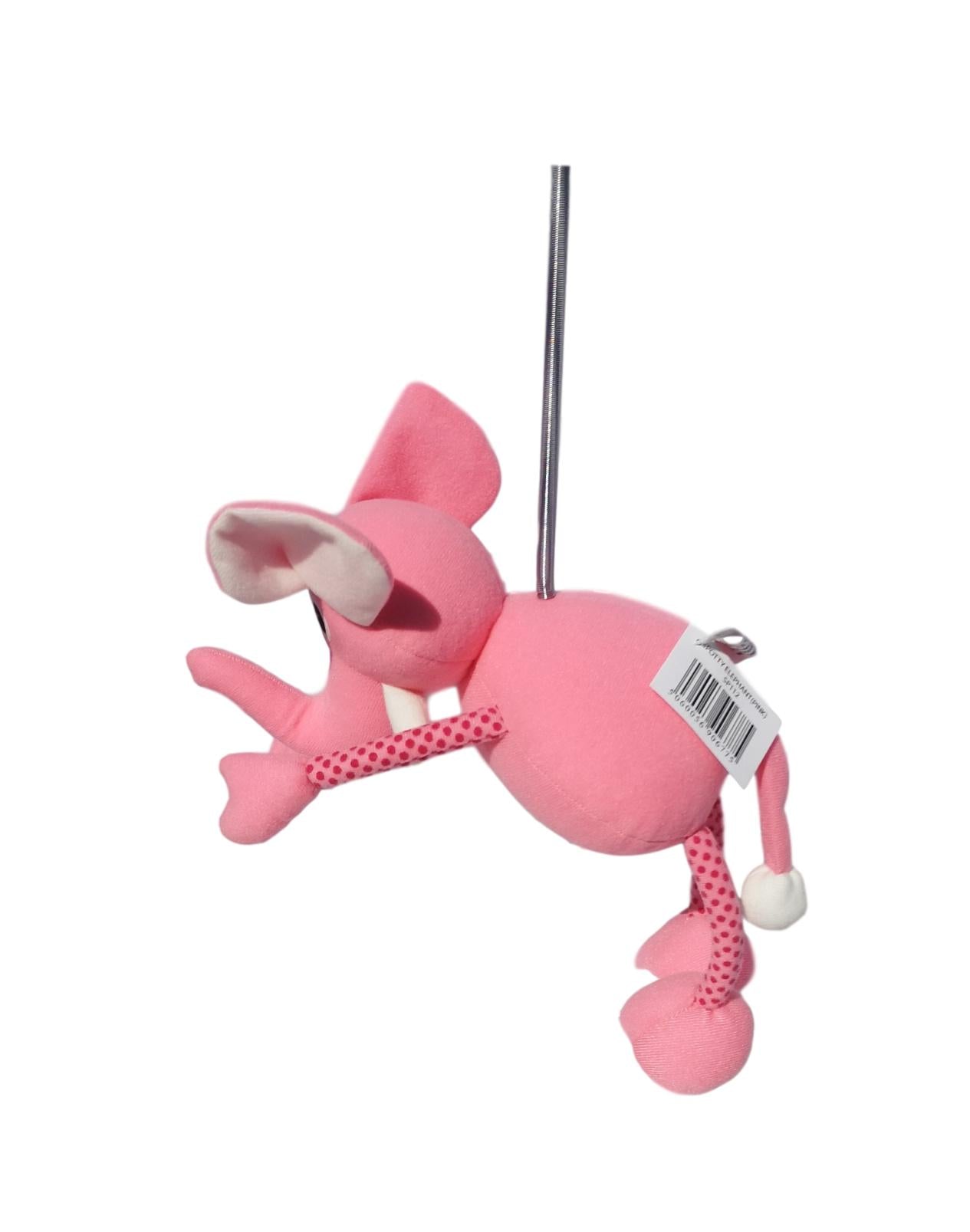 Springy Pink Elephant Panopoly Animal Mobile distraction for babies & young children image 1