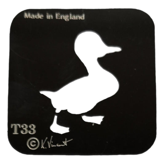 Stainless steel T33 Duck cake decorating / card making stencil image 0