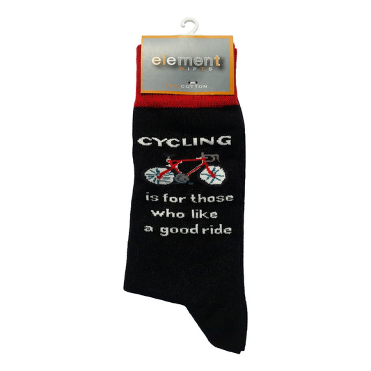Cycling is for those who like a good ride Cottonrich Unisex Novelty Ankle Socks Adult Size 6-11 image 0