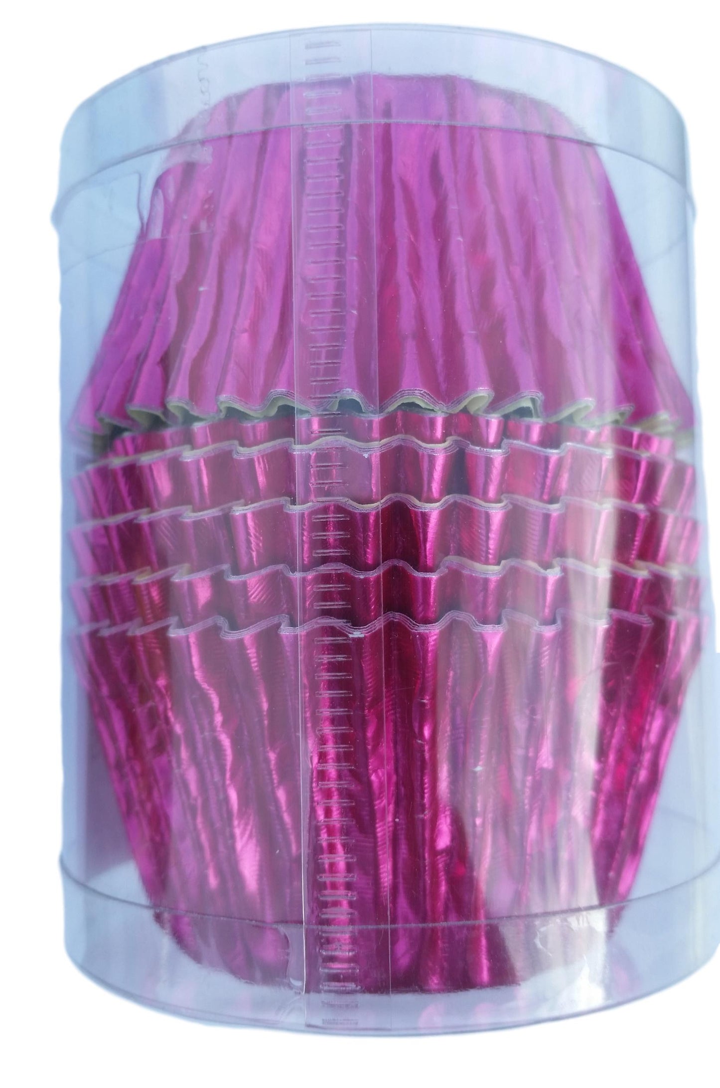 40 Fuchsia Pink Foil Bun Cases image 0