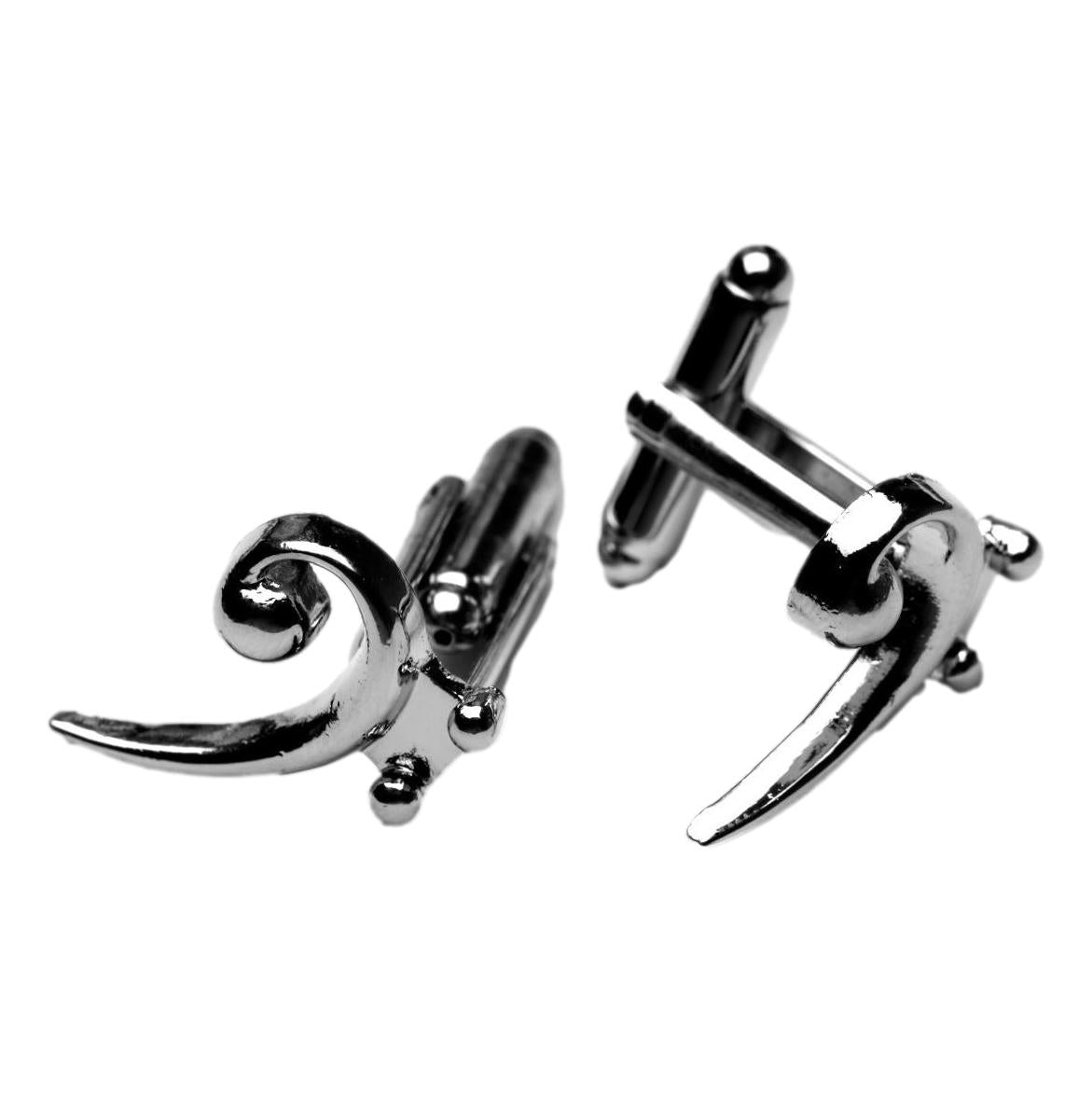 Bass Clef Silver-plated cufflinks image 0