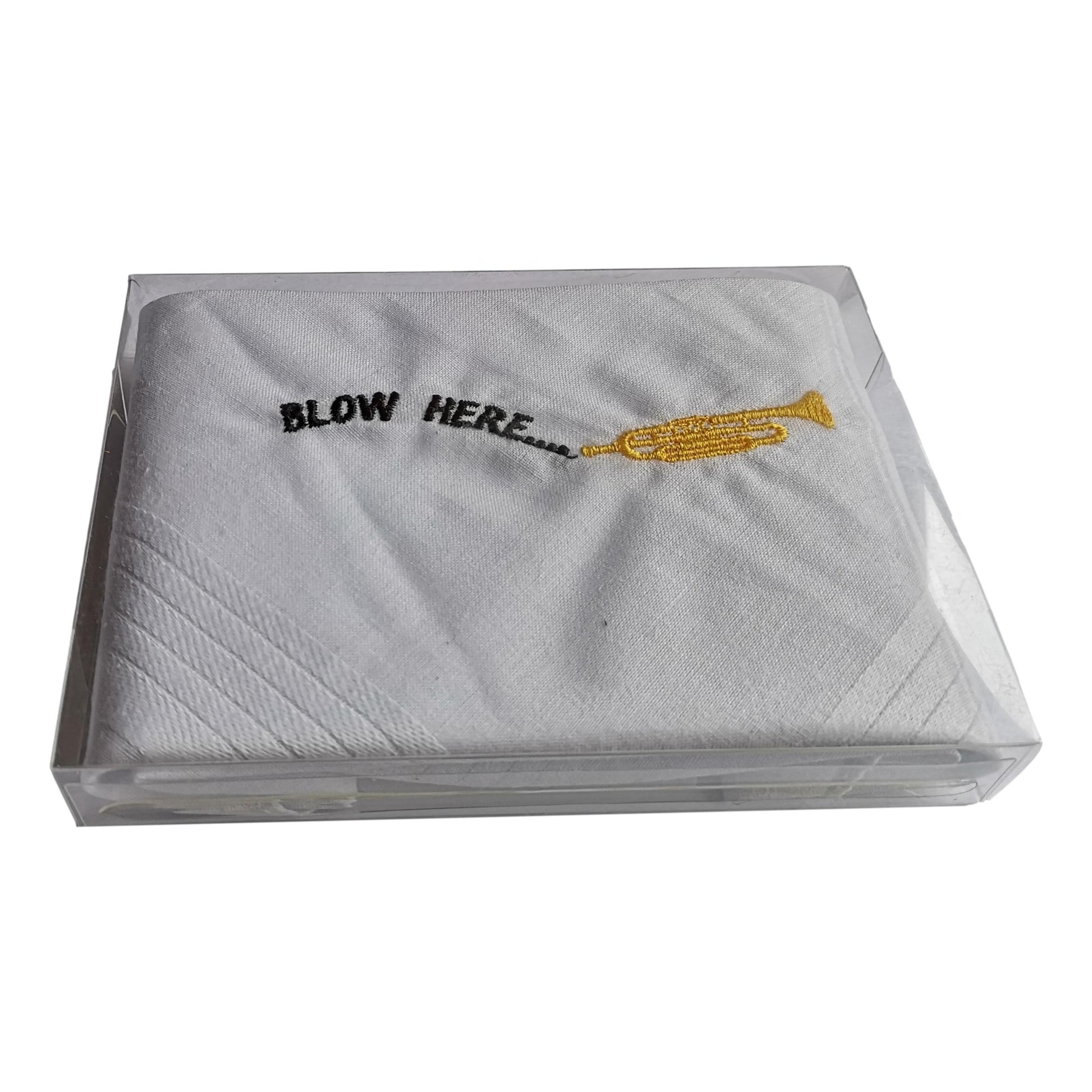 Blow Here Trumpet 100% Cotton Handkerchief image 1