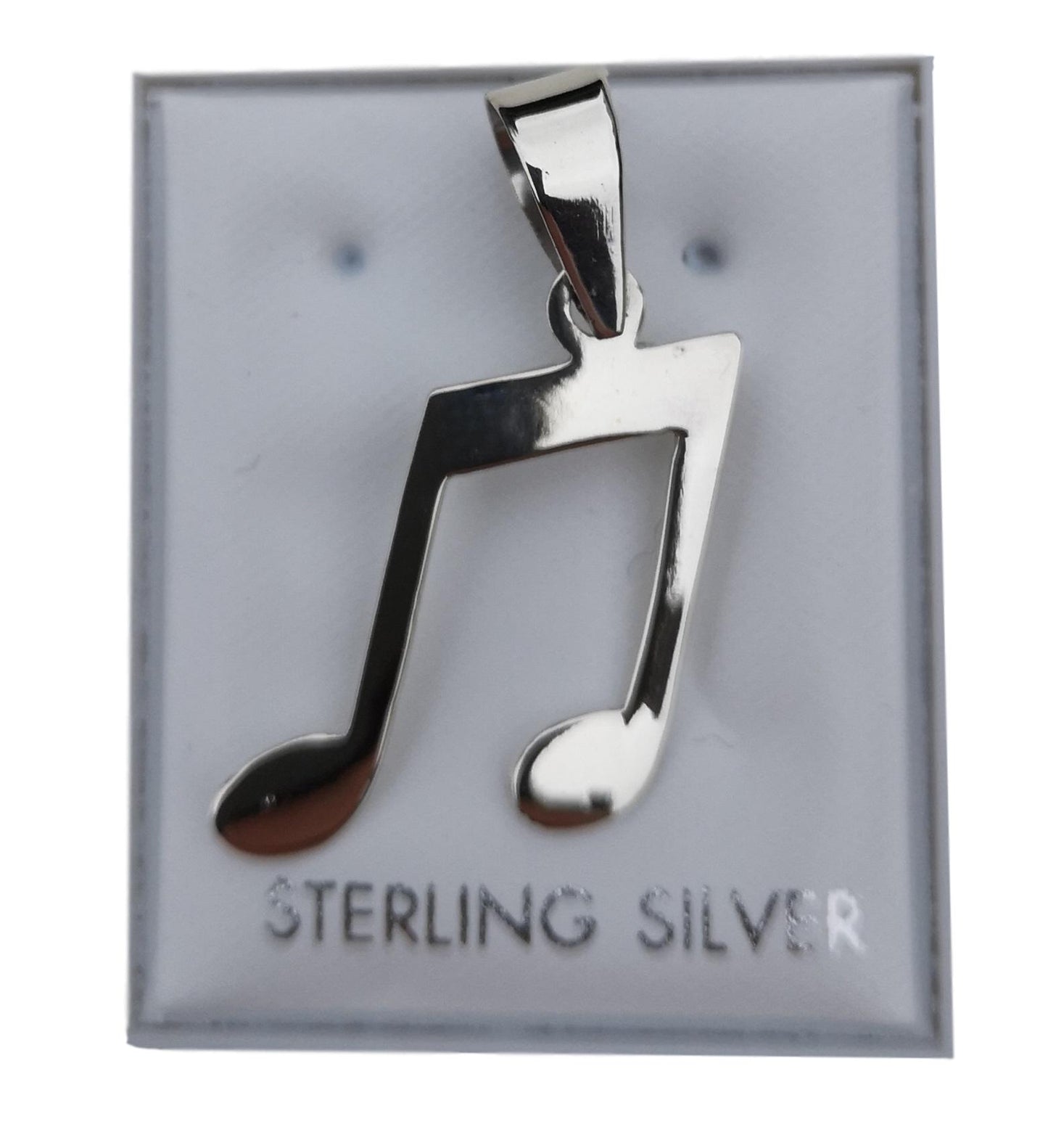 Quavers Music Notes sterling silver charm pendant image 1