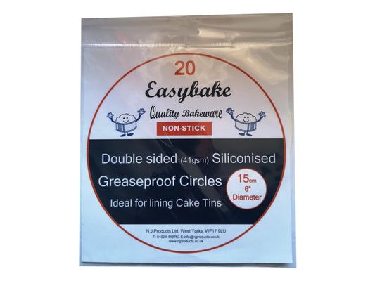 15cm / 6 inch Siliconised Greaseproof Circles - pack of 20 image 0