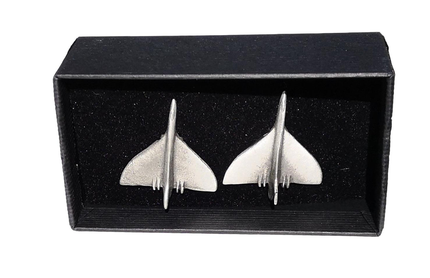 Avro Vulcan Bomber Pewter Torpedo Fitting Cufflinks in Padded Gift Box image 1
