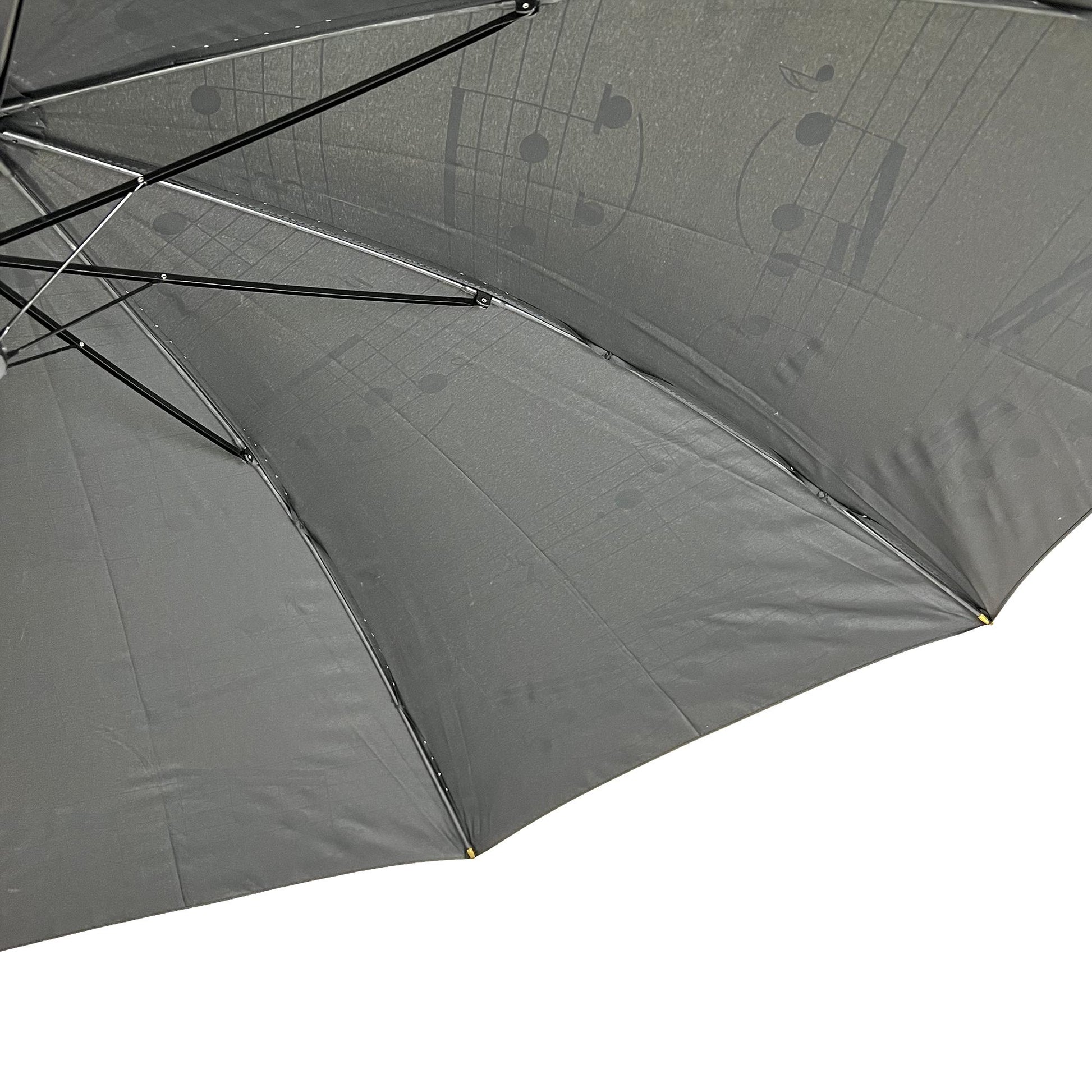 White Music Notes on black Umbrella Lightweight image 3