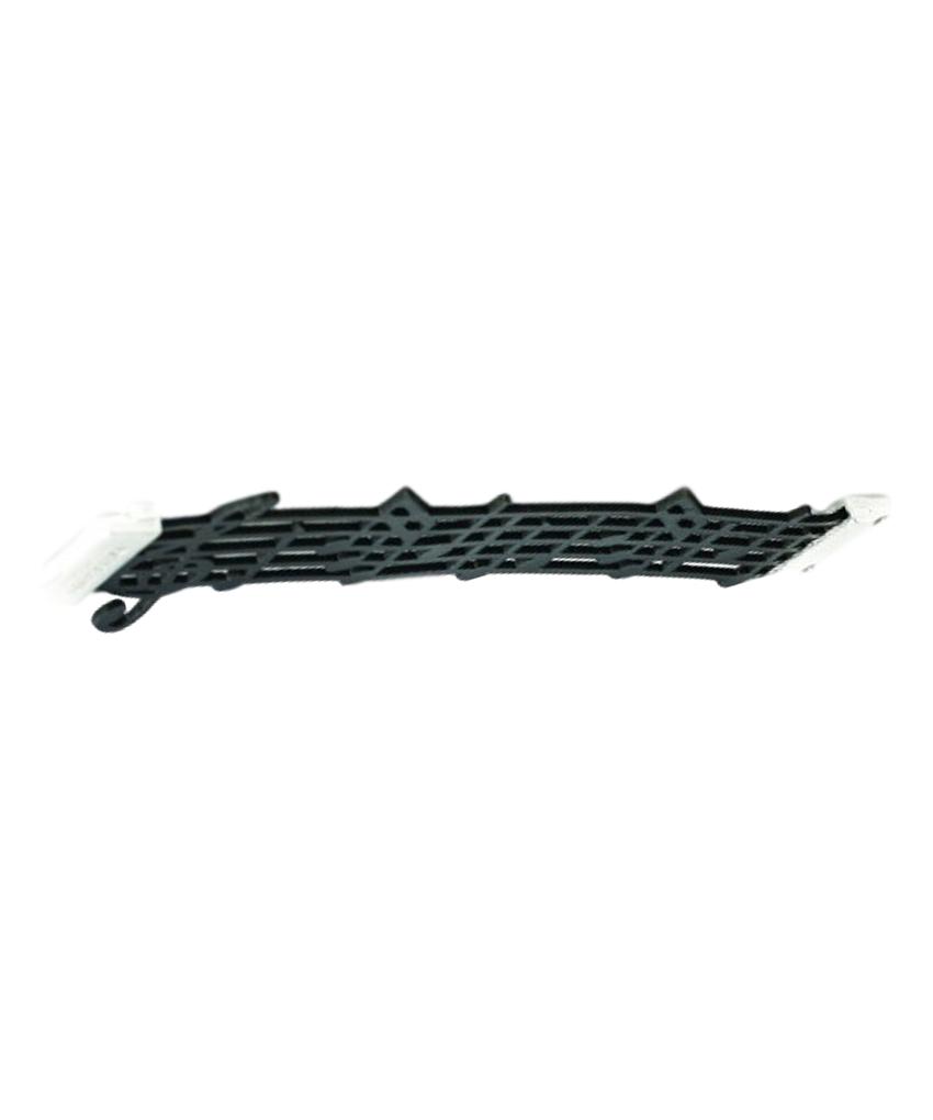 Treble Clef Music Stave Italian Leather Black Bracelet image 1