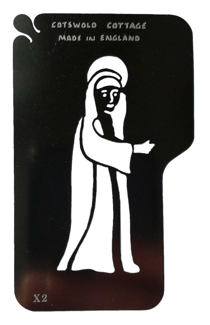 Stainless Steel Christmas Nativity Mary X2 cake decorating / card making stencil image 0