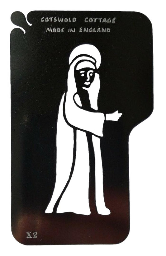 Stainless Steel Christmas Nativity Mary X2 cake decorating / card making stencil image 0