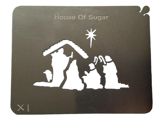 Stainless Steel Nativity Scene X1 cake decorating / card making stencil image 0