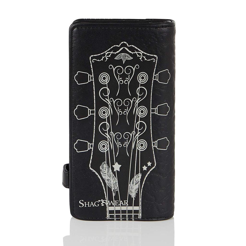 Guitar Large Leatherette Young Ladies Zipper Purse Wallet image 2