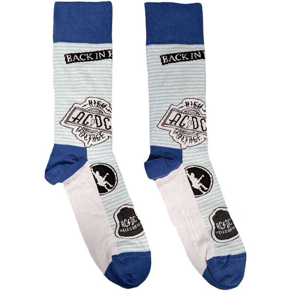 AC/DC Icons Blue Unisex Adult Ankle Socks image 0