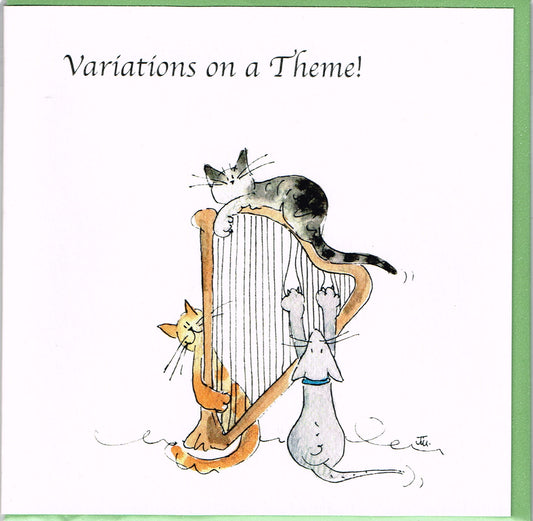 A Jill Latter designed Musical cat Variations on a Theme card image 0