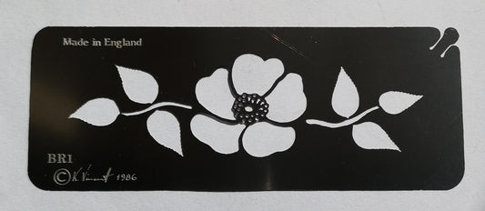 Stainless steel BR1 Briar Rose cake decorating / card making stencil image 0