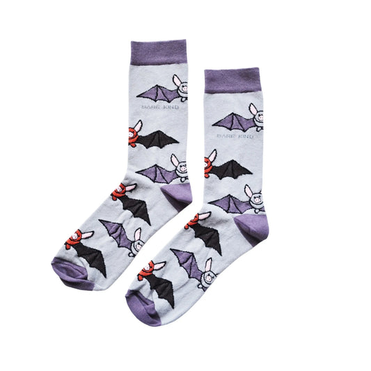 Save The Bats Grey Womens Novelty Ankle Socks Adult One Size image 0