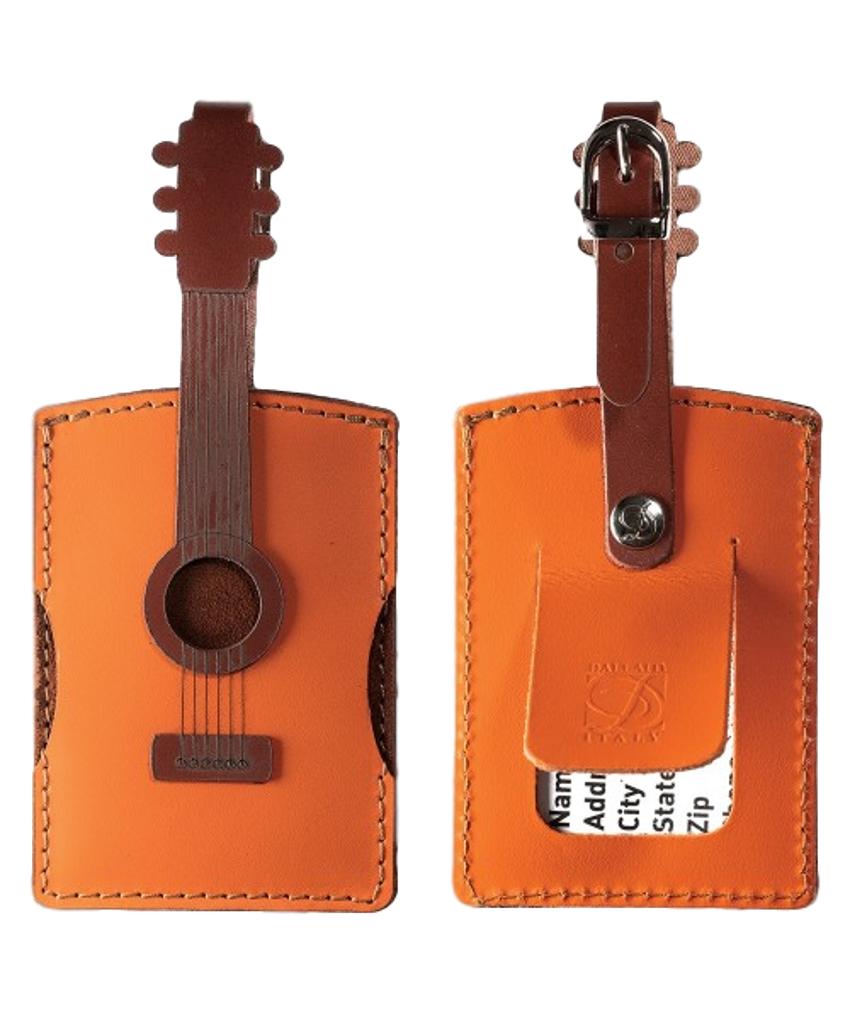 Classical Guitar Italian Leather Luggage Tag image 0