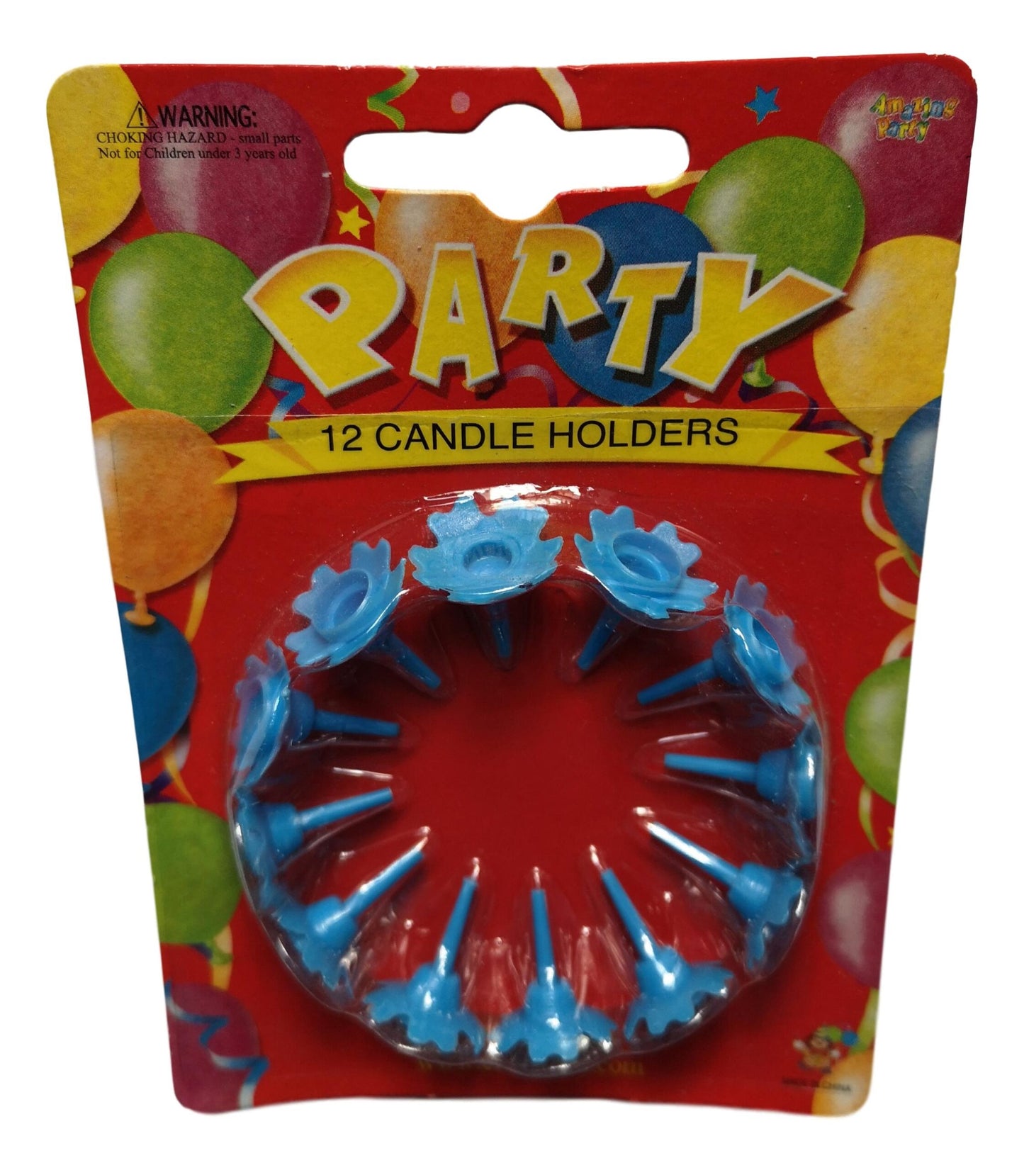 12 Blue Party Candle Holders image 0