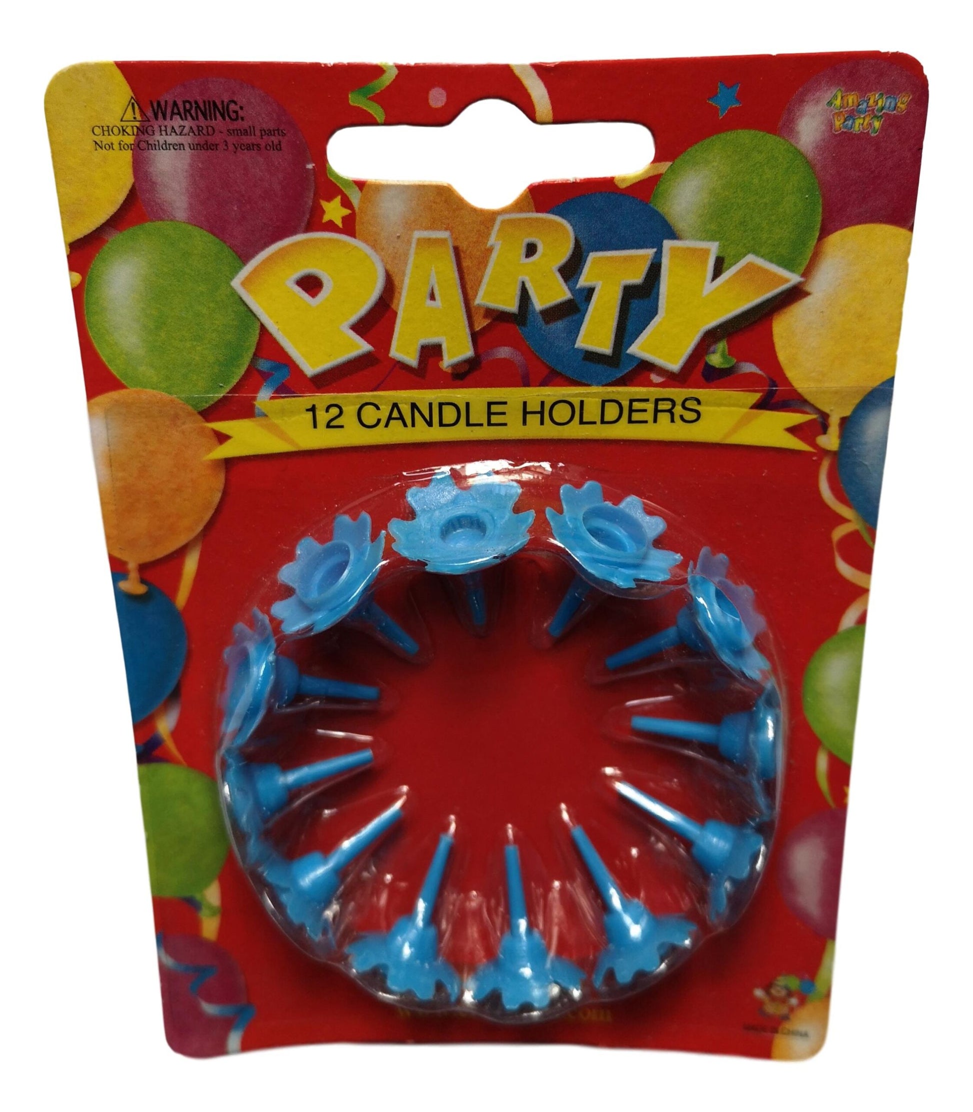 12 Blue Party Candle Holders image 0