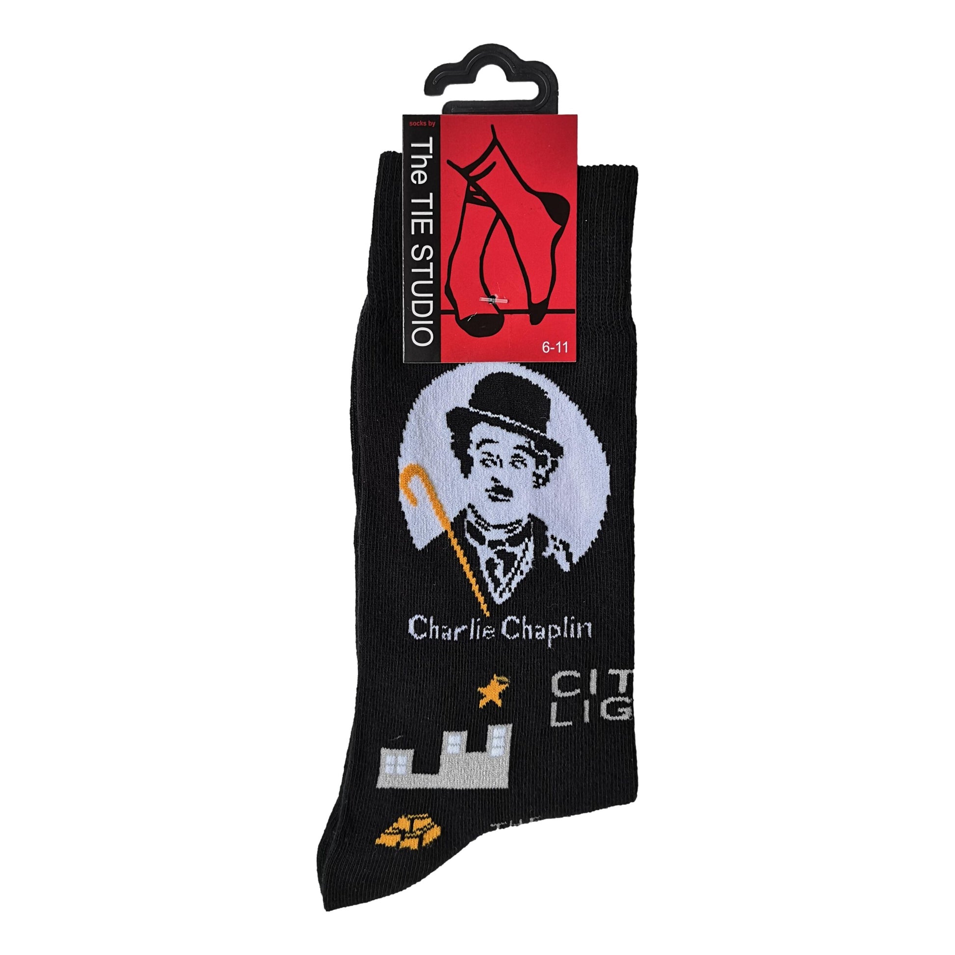 Charlie Chaplin Unisex Novelty Ankle Socks Adult Size 6-11 image 0