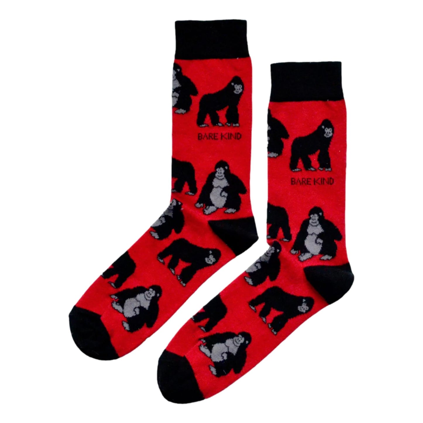 Save The Gorillas Unisex Novelty Ankle Socks Adult One Size image 0