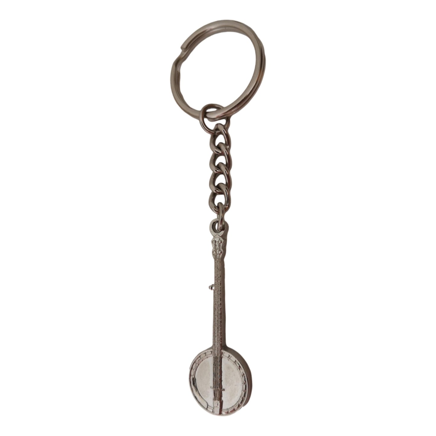 Banjo polished silver-plated keyring image 0
