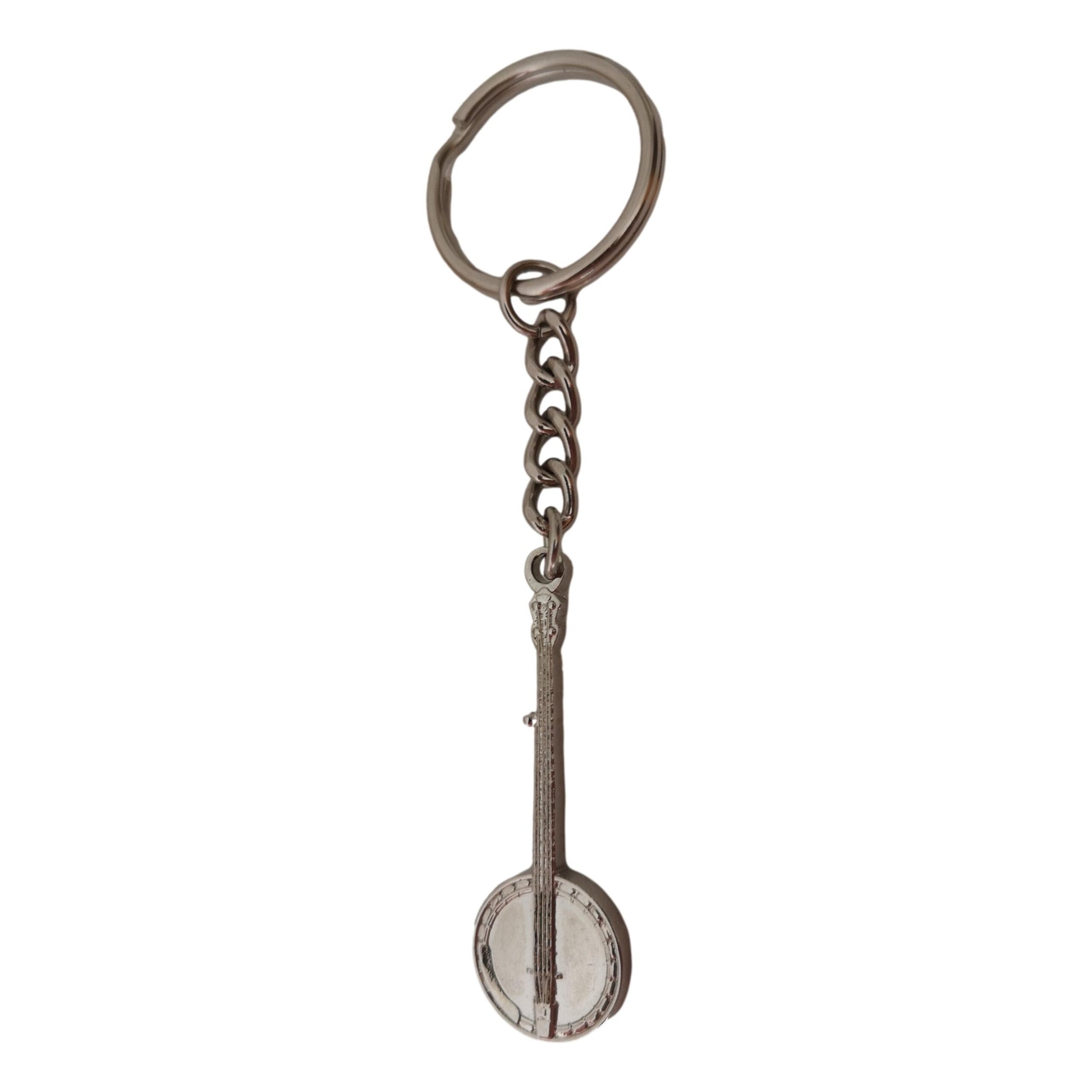 Banjo polished silver-plated keyring image 0