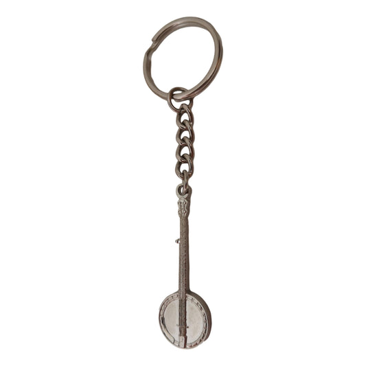 Banjo polished silver-plated keyring image 0