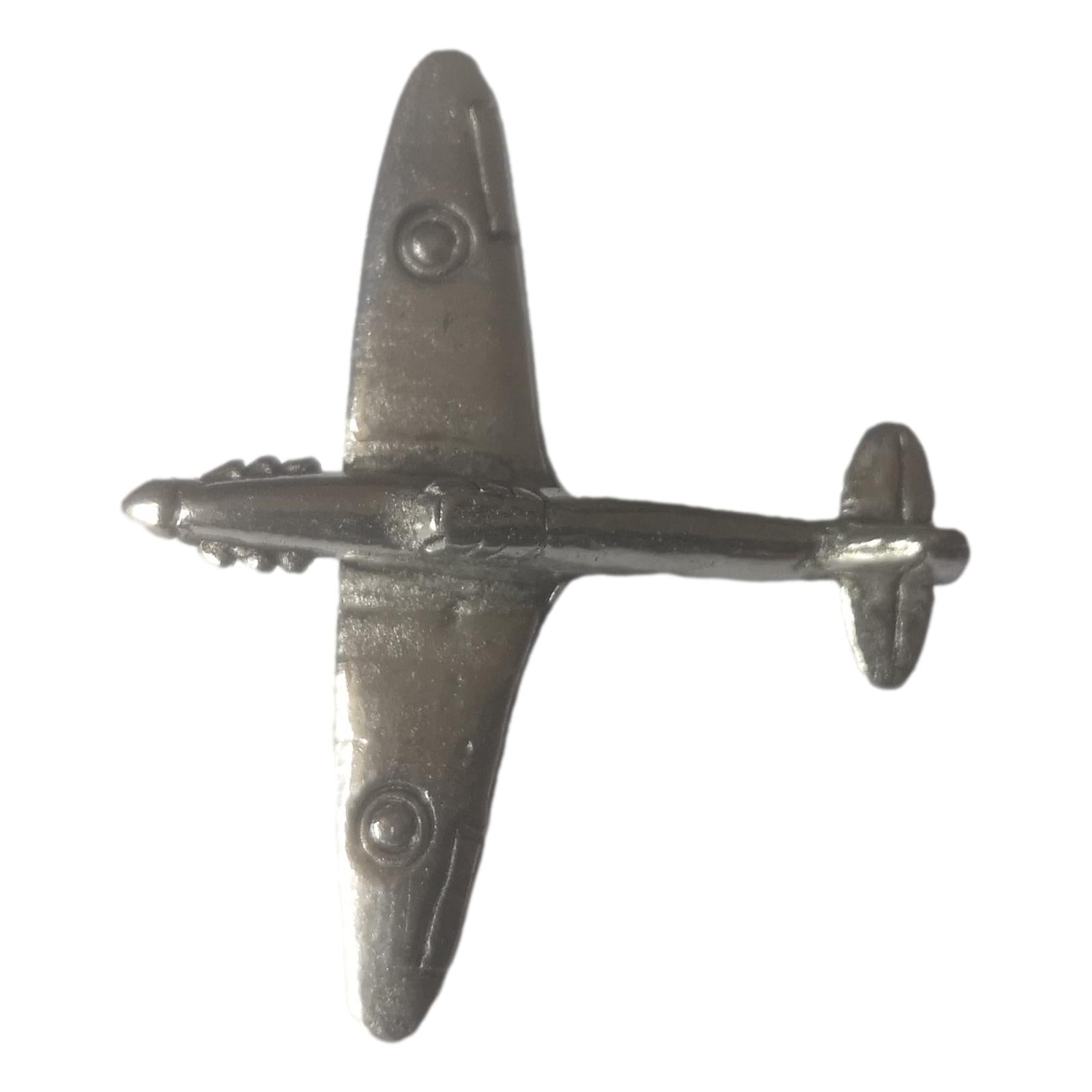 Hurricane Fighter Plane polished pewter metal lapel pin badge image 0