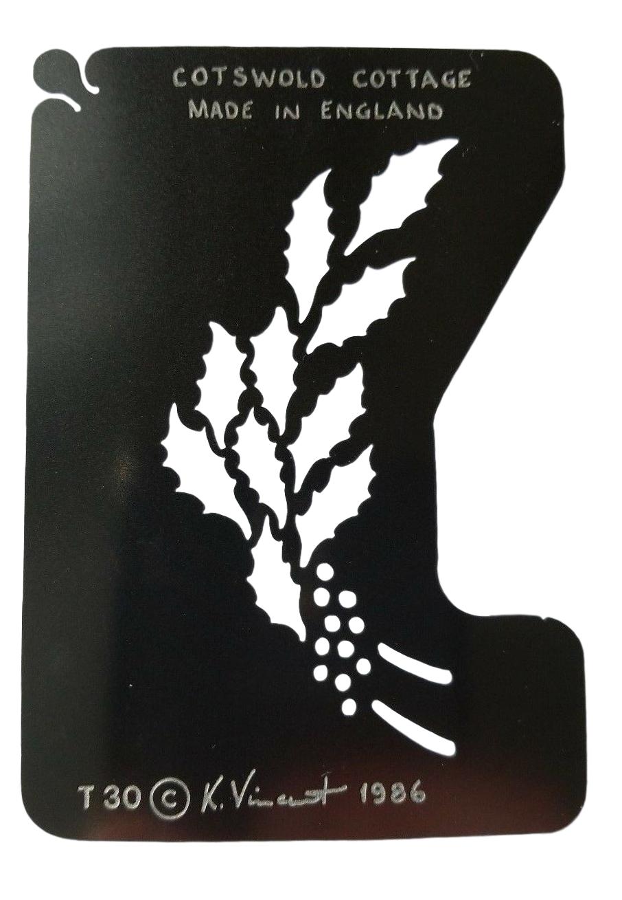 Stainless Steel Holly spray T30 cake decorating / card making stencil image 0