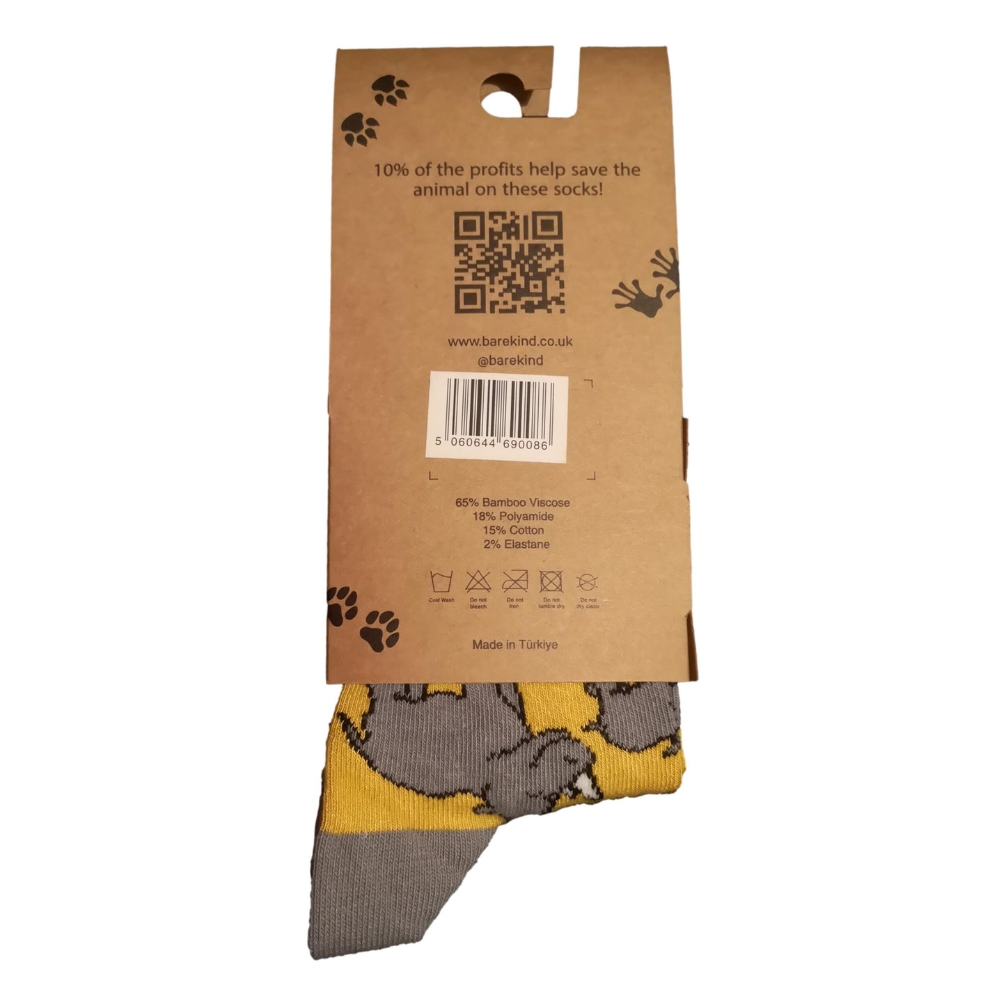 Save The Rhinos Yellow Womens Novelty Ankle Socks Adult One Size image 3