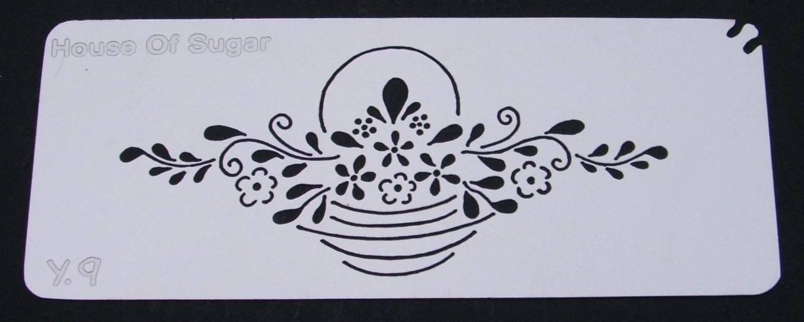Stainless steel Basket of Flowers Y9 cake decorating / card making stencil image 0