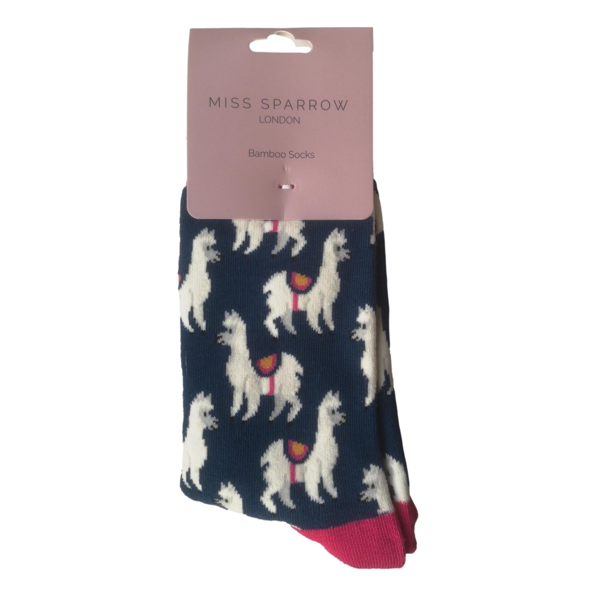 Llamas on Navy Blue Womens Novelty Ankle Socks Adult One Size image 1