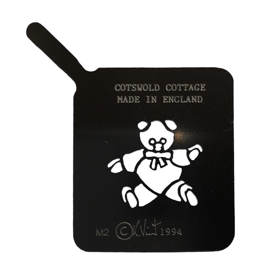 Stainless steel M2 small Teddy Bear cake decorating / card making stencil image 0