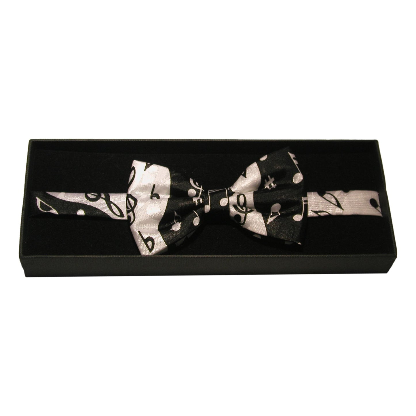 Ying Yang Music Notes Fancy Polyester Bow Tie image 1