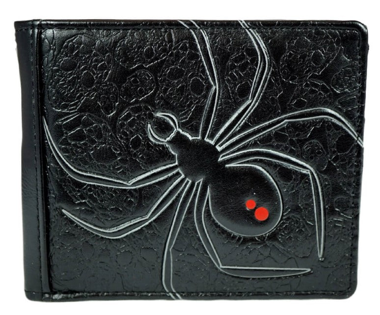Black Widow Spider Gents Leatherette Wallet image 0