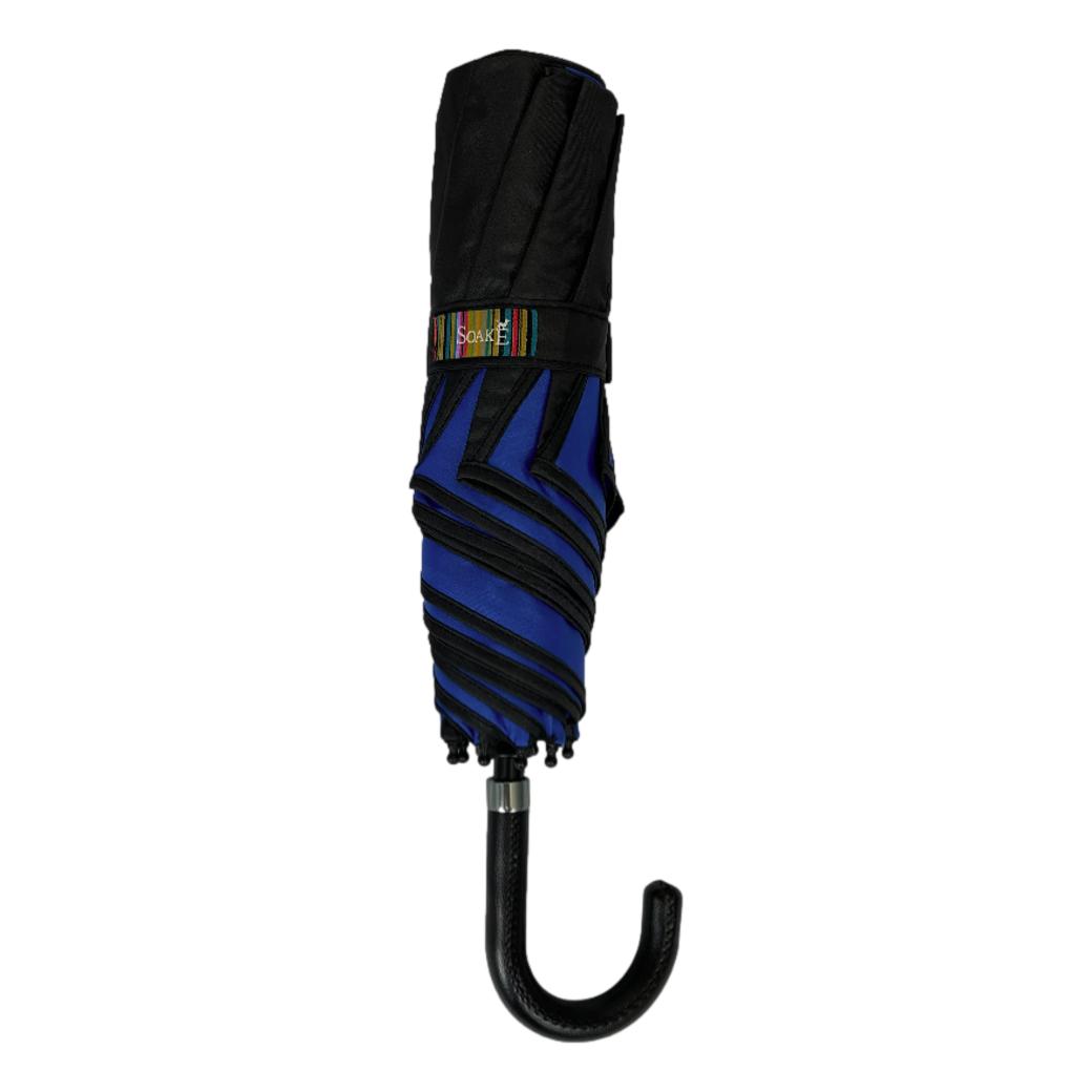 Everyday Swirl Blue/Black Folding Umbrella Lightweight image 5