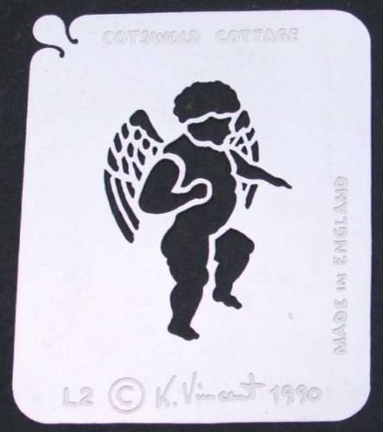 Stainless steel Cherub L2 cake decorating / card making stencil image 0