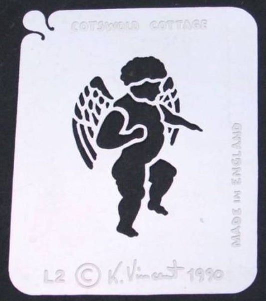 Stainless steel Cherub L2 cake decorating / card making stencil image 0