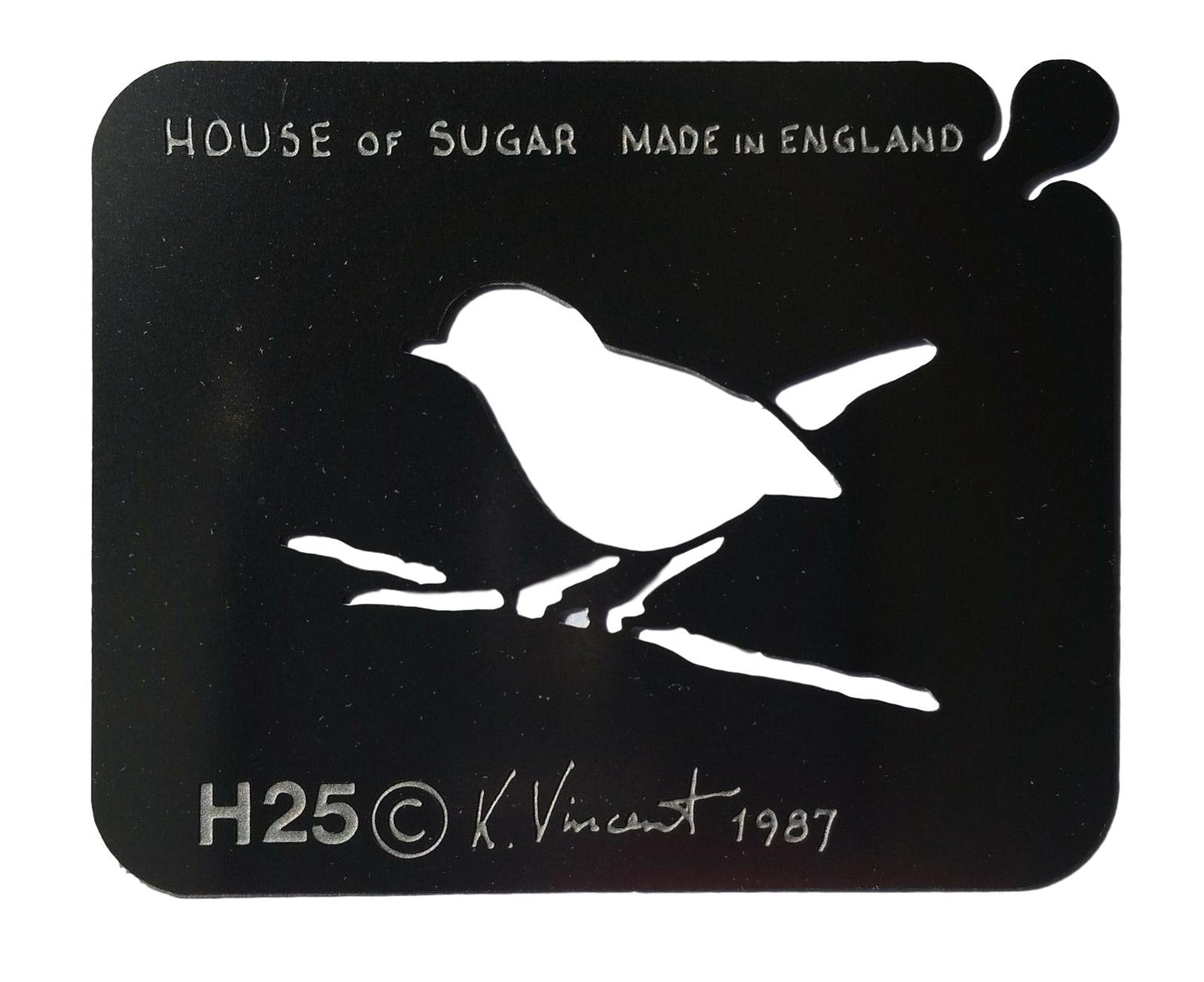 Stainless steel H25 Christmas Robin cake decorating / card making stencil image 0